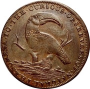 ½ Penny Middlesex - Pidcock's / Two-headed cow, United Kingdom, 1795-1800 reverse image