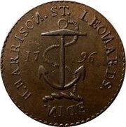 ½ Penny Lothian - Edinburgh / Harrison's, United Kingdom, 1796 reverse image