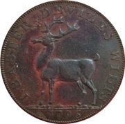 ½ Penny Wiltshire - Devizes / J. Baster, United Kingdom, 1796 reverse image