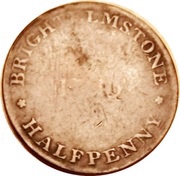 ½ Penny Sussex - Brightelmstone / W. Mighells obverse image