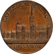 ½ Penny Wiltshire - Salisbury / J. and T. Sharpes obverse image