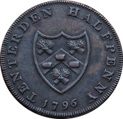 ½ Penny Kent - Tenterden / Brewers obverse image