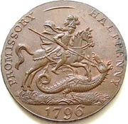 ½ Penny Hampshire - Portsea / Licensed Victuallers obverse image