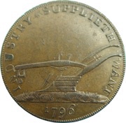 ½ Penny Middlesex - Freedom with innocence, United Kingdom, 1796 reverse image