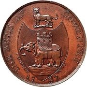 ½ Penny Warwickshire - Coventry / Kempson's, United Kingdom, 1797 reverse image