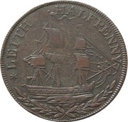 ½ Penny Lothian - Leith obverse image