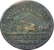 ½ Penny Middlesex - Palmer's Mail Coach, United Kingdom, 1797 reverse image