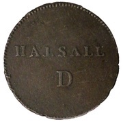 1 Penny Lancashire - Halsall / C. Mordaunt, United Kingdom, 1784-1787 reverse image