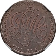 1 Penny Anglesey - Parys Mines Co. / Druid, United Kingdom, 1784-1791 reverse image