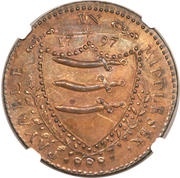 1 Penny Middlesex reverse image