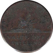 1 Shilling Hampshire - Basingstoke / John Pinkerton, United Kingdom, 1789 reverse image
