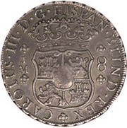 1 Dollar - George III Type I countermark; oval reverse image
