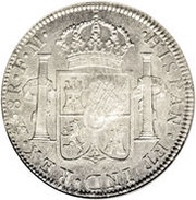 1 Dollar - George III Type I countermark; oval reverse image