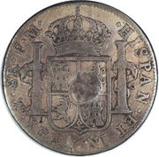 1 Dollar - George III Type I countermark; oval reverse image