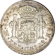1 Dollar - George III Type I countermark; oval reverse image