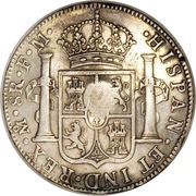 1 Dollar - George III Type I countermark; oval reverse image