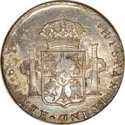 1 Dollar - George III Type I countermark; oval reverse image