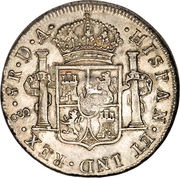 1 Dollar - George III Type I countermark; oval reverse image