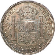 1 Dollar - George III Type I countermark; oval reverse image