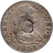 1 Dollar - George III Type II countermark; octagonal obverse image