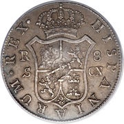 1 Dollar - George III Type II countermark; octagonal reverse image