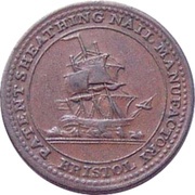1 Farthing Bristol - Patent Sheathing Nail Manufactory obverse image