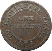 1 Farthing Worcestershire - Worcester / J. Knapp Jnr, United Kingdom, 1813 reverse image