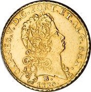 12800 Réis - João V 2nd Type of Shield; Bahia Mint obverse image