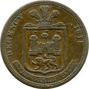 ½ Penny Norfolk - Norwich / Dunham and Yallop, United Kingdom, 1811 reverse image