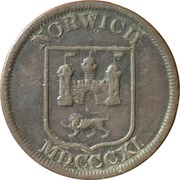 ½ Penny Norfolk - Norwich / Newton, United Kingdom, 1811 reverse image