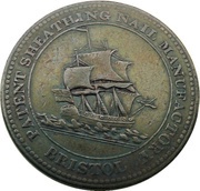 ½ Penny Bristol - Patent Sheathing Nail Manufactory obverse image