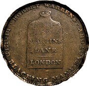½ Penny London - Japan Liquid Blacking / R. Warren, United Kingdom, 1811-1815 reverse image