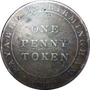 1 Penny Birmingham and Risca Copper Company, United Kingdom, 1811 reverse image