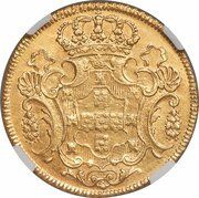 12800 Réis - João V 3rd Type of Shield; Bahia Mint, Brazil, 1730 reverse image