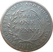 1 Penny Worcestershire - Worcester/City and County, United Kingdom, 1811 reverse image