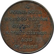 1 Penny Somerset - Bath / Whitchurch and Dore, United Kingdom, 1811 reverse image
