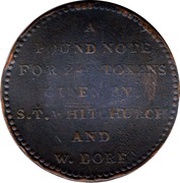 1 Penny Bath - Whitchurch and Dore reverse image