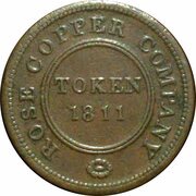 1 Penny Birmingham and Swansea - Rose Copper Co. obverse image