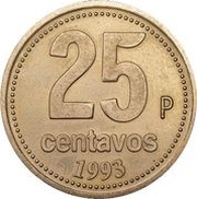 25 Centavos Pattern reverse image