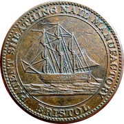 1 Penny Bristol - Patent Sheathing Nail Manufactory / S. Guppy, United Kingdom, 1811 obverse image