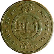 1 Penny Bristol and South Wales obverse image