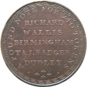 1 Penny Birmingham - Wallis and Badger obverse image