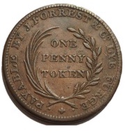 1 Penny Worcestershire - Nail and Trace Manufactory / J. Forrest, United Kingdom, 1811 reverse image
