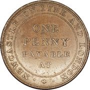 1 Penny Northumberland - Newcastle Upon Tyne / Bewicke Main Colliery, United Kingdom, 1811 reverse image