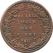 1 Penny Staffordshire - Walsall / Joseph Parker, United Kingdom, 1811 reverse image
