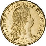 12800 Réis - João V 2nd Type of Shield; Rio de Janeiro Mint obverse image