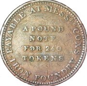 1 Penny Somerset / Taunton - Cox's Iron Foundry, United Kingdom, 1811-1815 reverse image