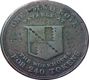 1 Penny Worcestershire - Birmingham / Workhouse, United Kingdom, 1812 reverse image
