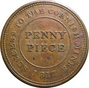 1 Penny Cornwall - Cornish Mines, United Kingdom, 1812 reverse image