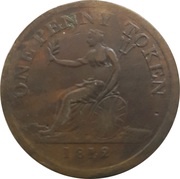 1 Penny Sheffield - For Public Accommodation, United Kingdom, 1812 reverse image